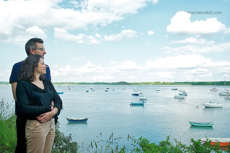 séance fiançailles amoureux Bretagne golfe Morbihan Marie Baillet