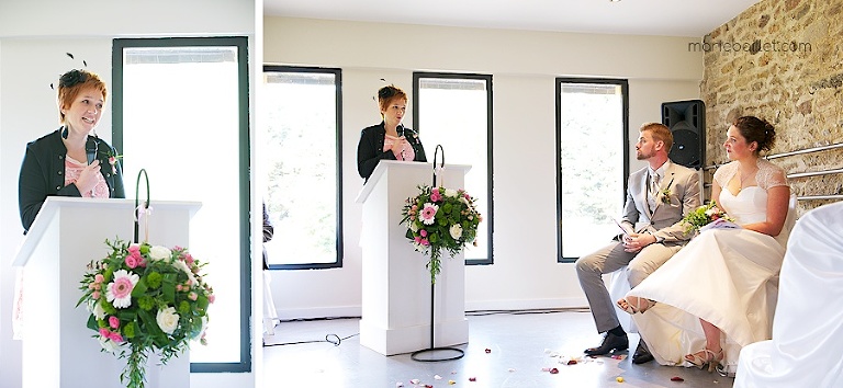 photo mariage cérémonie protestante Jardin des Acanthes - Morbihan par Marie Baillet Photographe