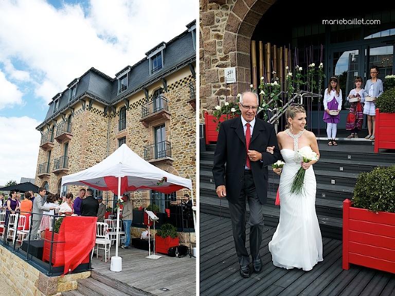 cérémonie extérieure au Castel Beau Site Perros Guirec par Marie Baillet photographe Bretagne