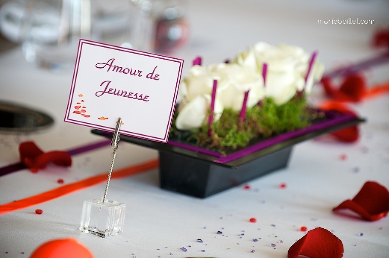 détail déco mariage au Castel Beau Site - Perros Guirec - par Marie Baillet photographe Bretagne