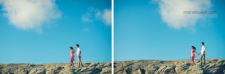 shooting séance amoureux à la plage par Marie Baillet photographe en Bretagne