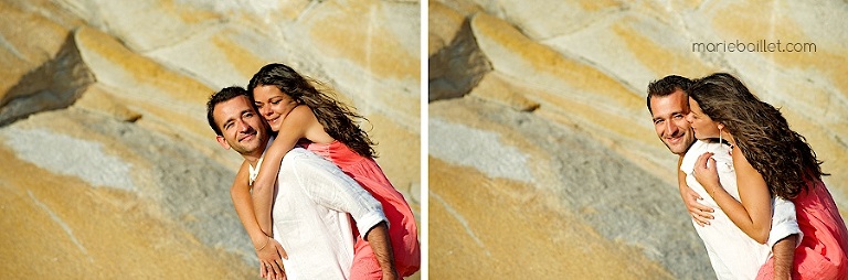 shooting séance amoureux à la plage par Marie Baillet photographe en Bretagne