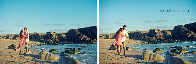 shooting séance amoureux à la plage par Marie Baillet photographe en Bretagne