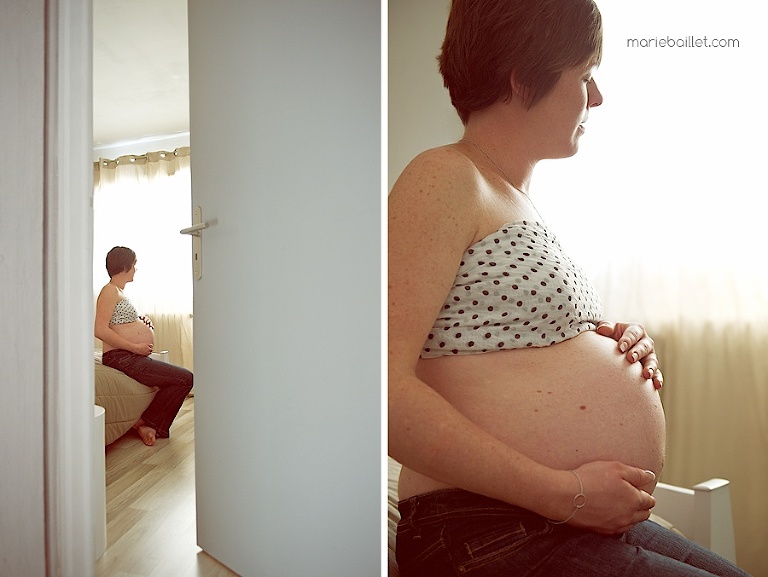 Photos maternité à domicile Finistère sud - photographe Morbihan