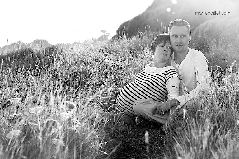 Photos de grossesse à domicile Finistère sud - photographe Morbihan