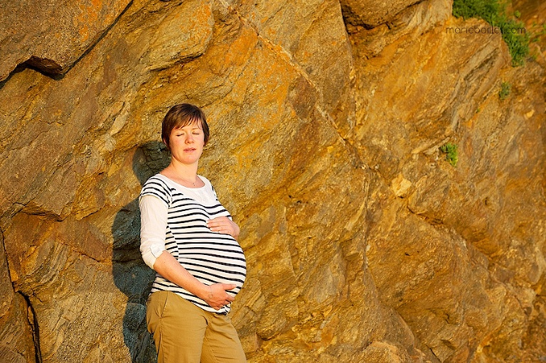 Photos de grossesse à domicile Finistère sud - photographe Morbihan