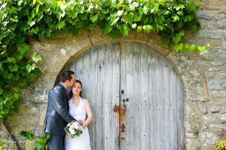 photo couple mariage chapelle St Philibert - Morbihan