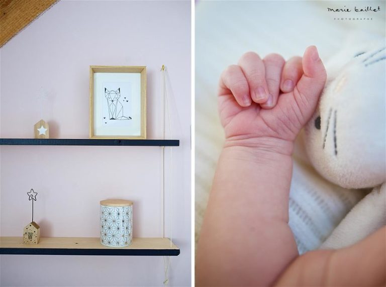séance photo bébé 1 mois par Marie Baillet photographe en Morbihan