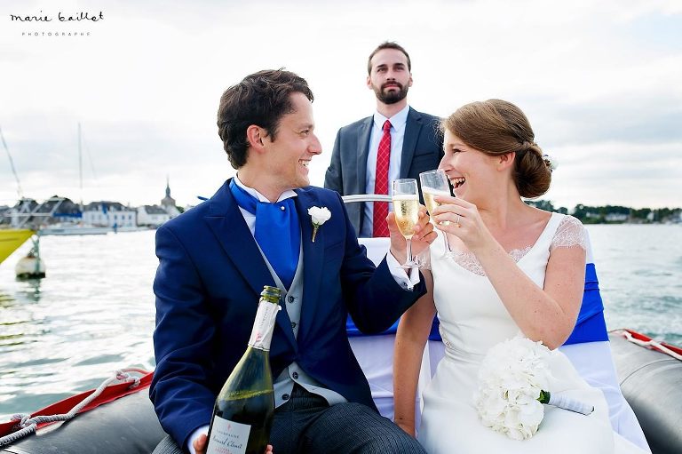 mariage dans le golfe du Morbihan, à Locmariaquer