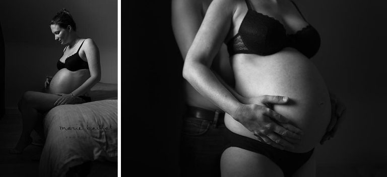 Photos femme enceinte par Marie Baillet photographe grossesse Morbihan