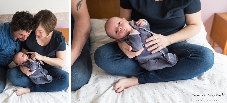 séance bébé à domicile dans le Morbihan par Marie Baillet photographe 56